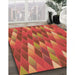 Patterned Red Rug in Family Room, pat91org