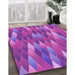 Machine Washable Transitional Purple Rug in a Family Room, wshpat91pur