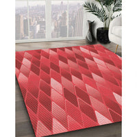 Patterned Red Rug, pat91rd