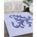 Machine Washable Transitional Lavender Blue Rug in a Family Room, wshpat910blu