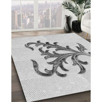 Patterned Platinum Gray Rug, pat910gry