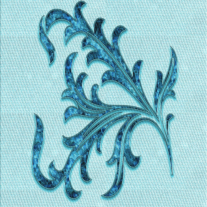 Patterned Electric Blue Rug, pat910lblu