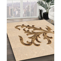 Patterned Bronze Brown Rug, pat910org