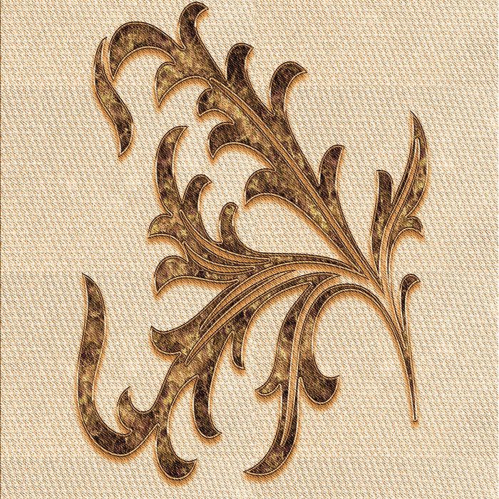 Patterned Bronze Brown Rug, pat910org
