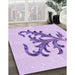 Machine Washable Transitional Purple Rug in a Family Room, wshpat910pur