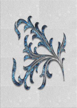 Patterned Silver Gray Novelty Rug, pat910