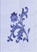 Machine Washable Transitional Lavender Blue Rug, wshpat911blu