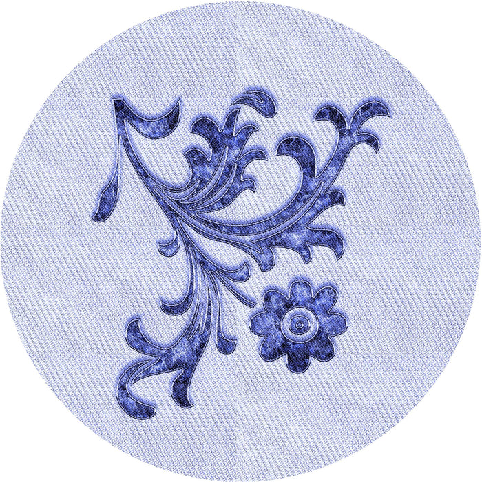 Square Patterned Lavender Blue Rug, pat911blu