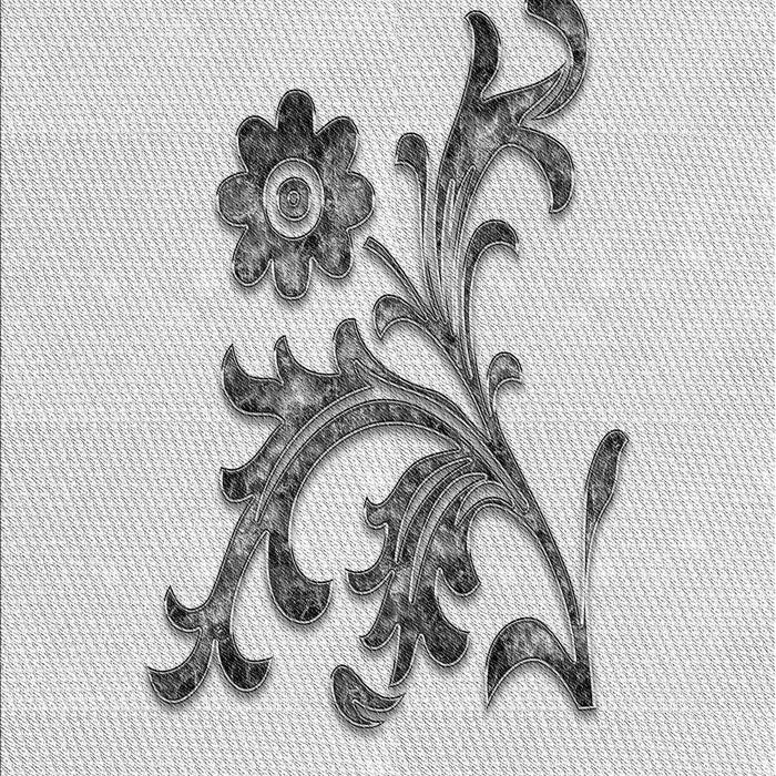 Patterned Platinum Gray Rug, pat911gry