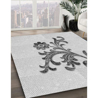 Patterned Platinum Gray Rug, pat911gry