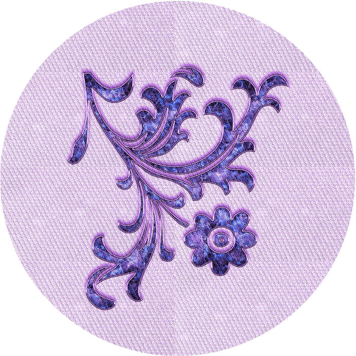 Square Patterned Purple Rug, pat911pur