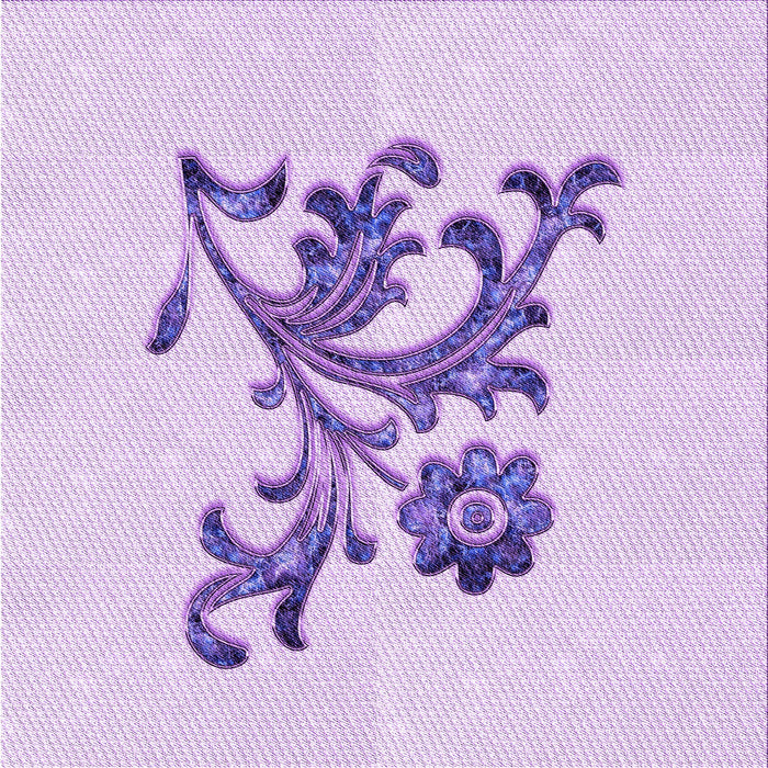 Round Patterned Purple Rug, pat911pur