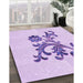 Machine Washable Transitional Purple Rug in a Family Room, wshpat911pur