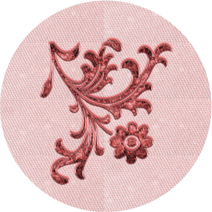Square Patterned Light Rose Pink Rug, pat911rd
