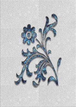 Patterned Silver Gray Novelty Rug, pat911