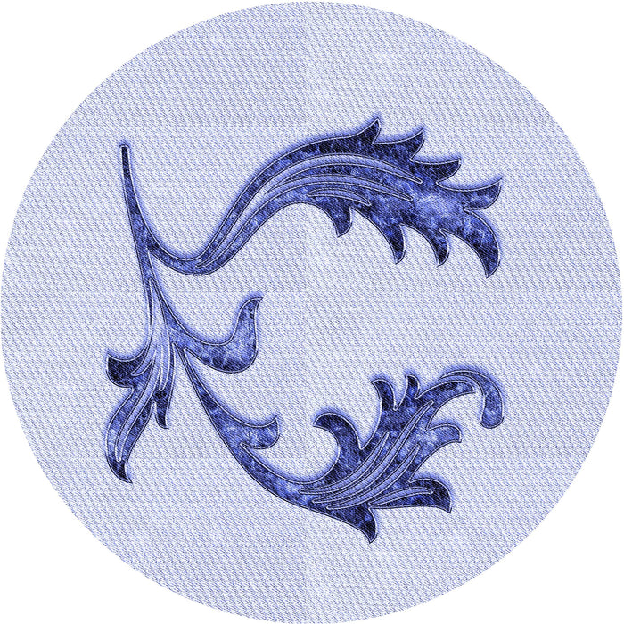 Square Machine Washable Transitional Lavender Blue Rug in a Living Room, wshpat912blu