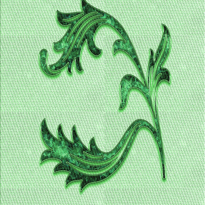 Patterned Mint Green Rug, pat912grn