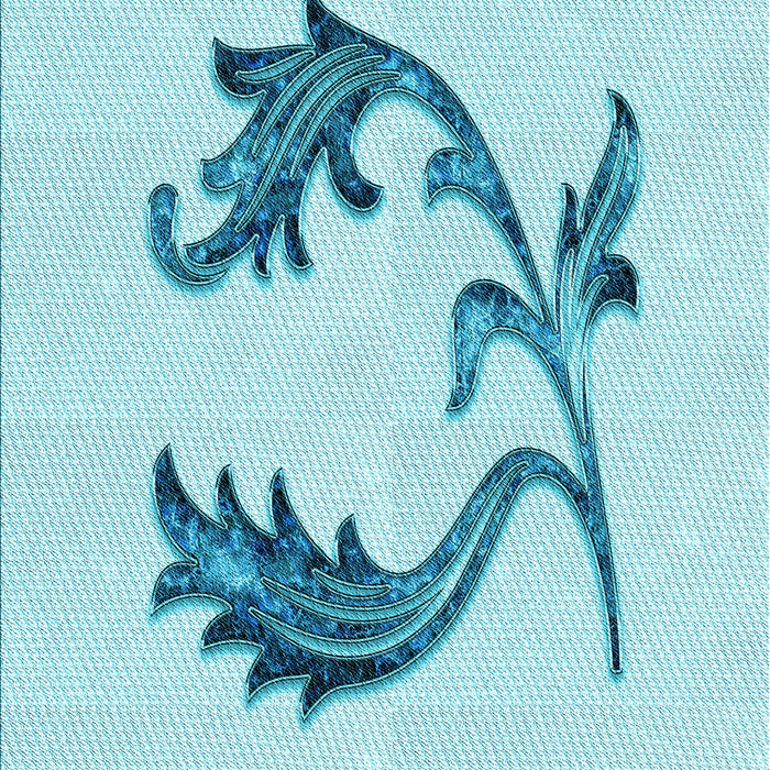 Patterned Electric Blue Rug, pat912lblu