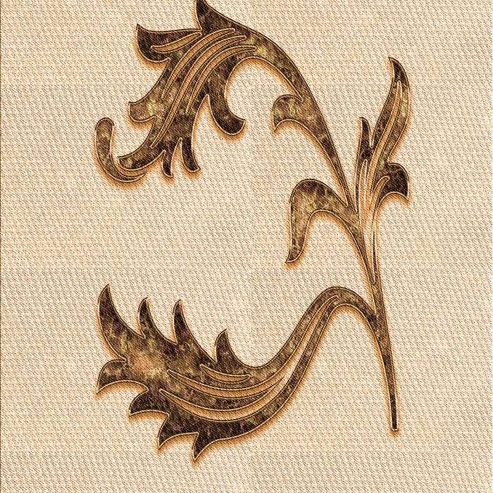 Patterned Bronze Brown Rug, pat912org