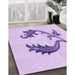 Patterned Purple Rug in Family Room, pat912pur