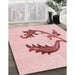 Machine Washable Transitional Pink Rug in a Family Room, wshpat912rd