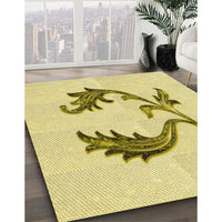 Patterned Sun Yellow Rug, pat912yw