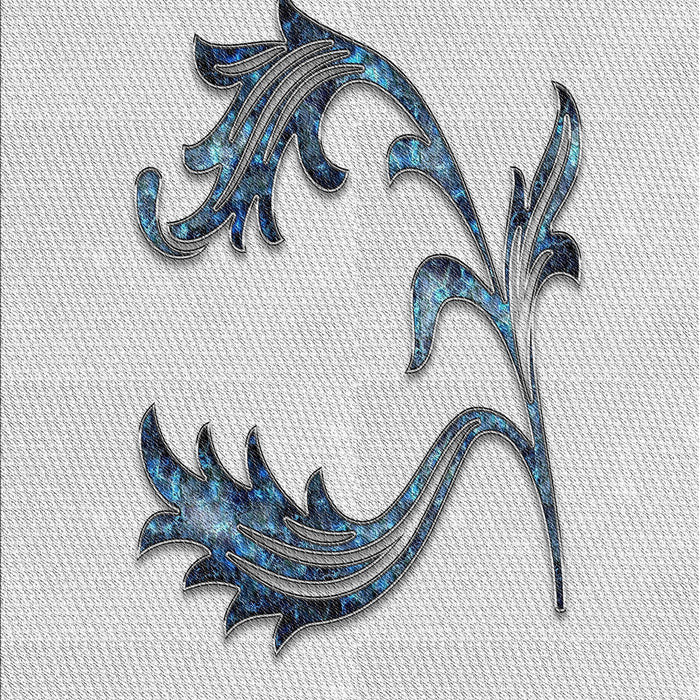 Patterned Silver Gray Novelty Rug, pat912