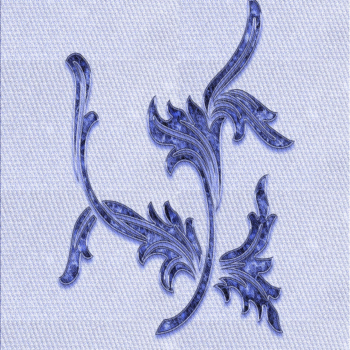 Patterned Lavender Blue Rug, pat913blu