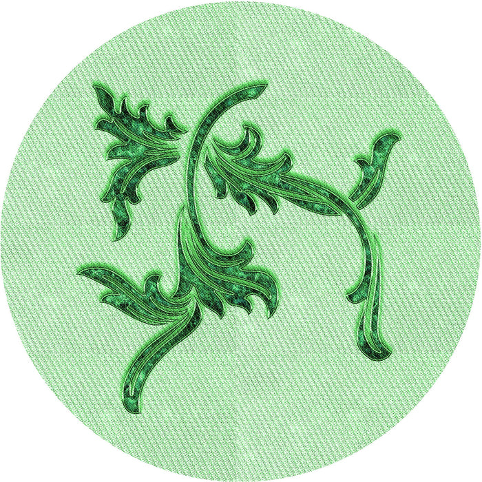 Square Patterned Mint Green Rug, pat913grn