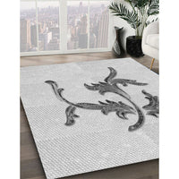 Patterned Platinum Gray Rug, pat913gry