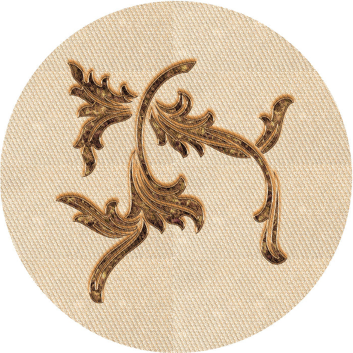 Square Patterned Peru Brown Rug, pat913org