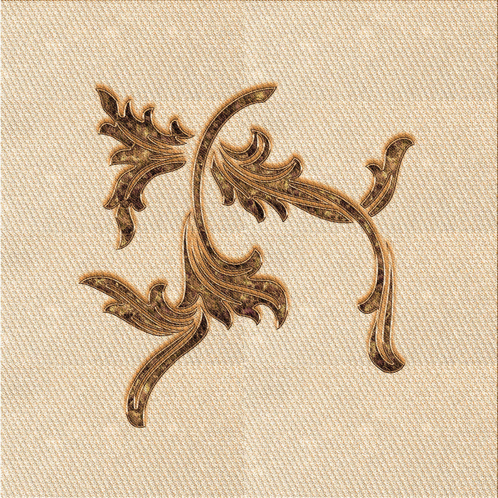 Round Patterned Peru Brown Rug, pat913org