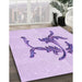 Machine Washable Transitional Purple Rug in a Family Room, wshpat913pur