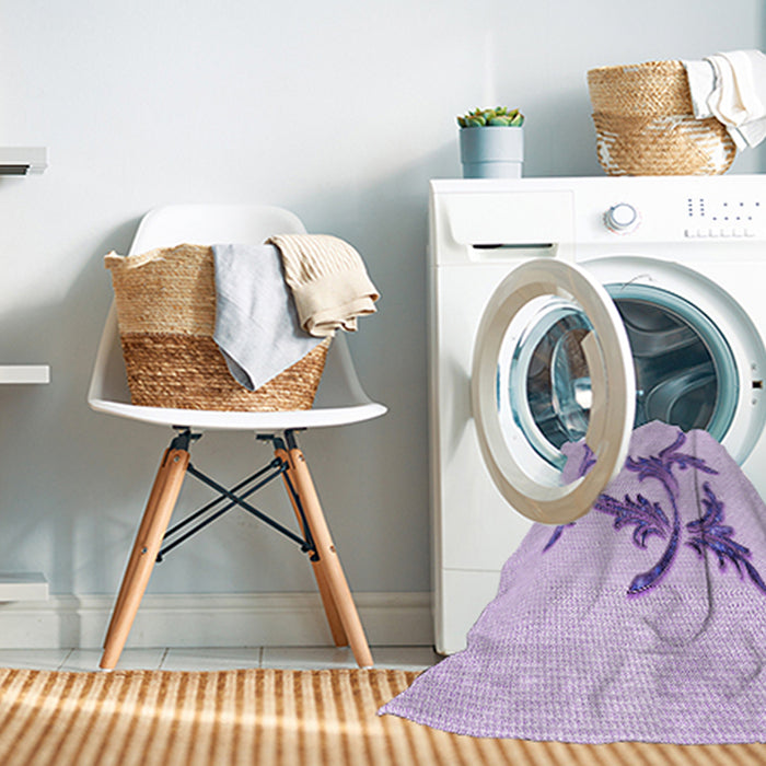 Machine Washable Transitional Purple Rug in a Washing Machine, wshpat913pur