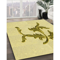 Patterned Sun Yellow Rug, pat913yw
