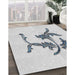 Machine Washable Transitional White Smoke Rug in a Family Room, wshpat913