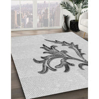 Patterned Platinum Gray Rug, pat914gry