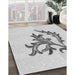 Machine Washable Transitional Platinum Gray Rug in a Family Room, wshpat914gry