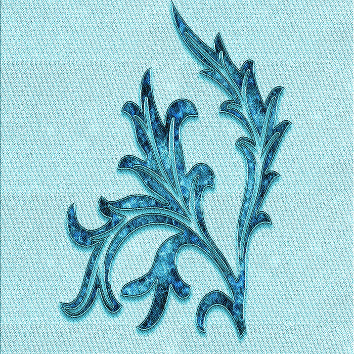 Patterned Electric Blue Rug, pat914lblu