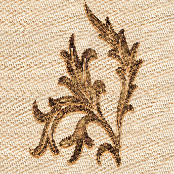 Patterned Bronze Brown Rug, pat914org