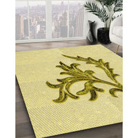 Patterned Sun Yellow Rug, pat914yw