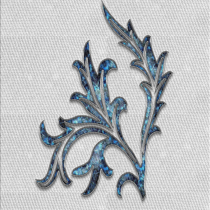 Patterned Silver Gray Novelty Rug, pat914