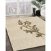 Machine Washable Transitional Moccasin Beige Rug in a Family Room, wshpat915brn