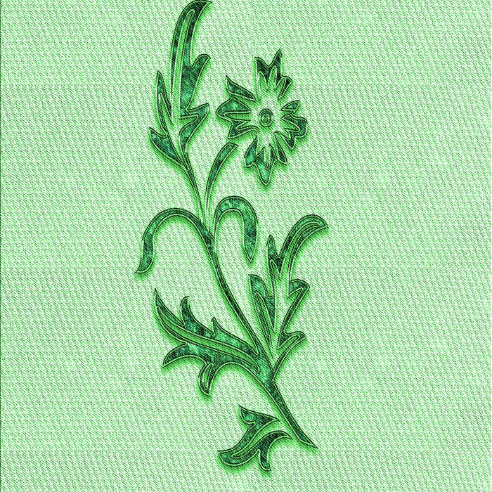 Patterned Mint Green Rug, pat915grn