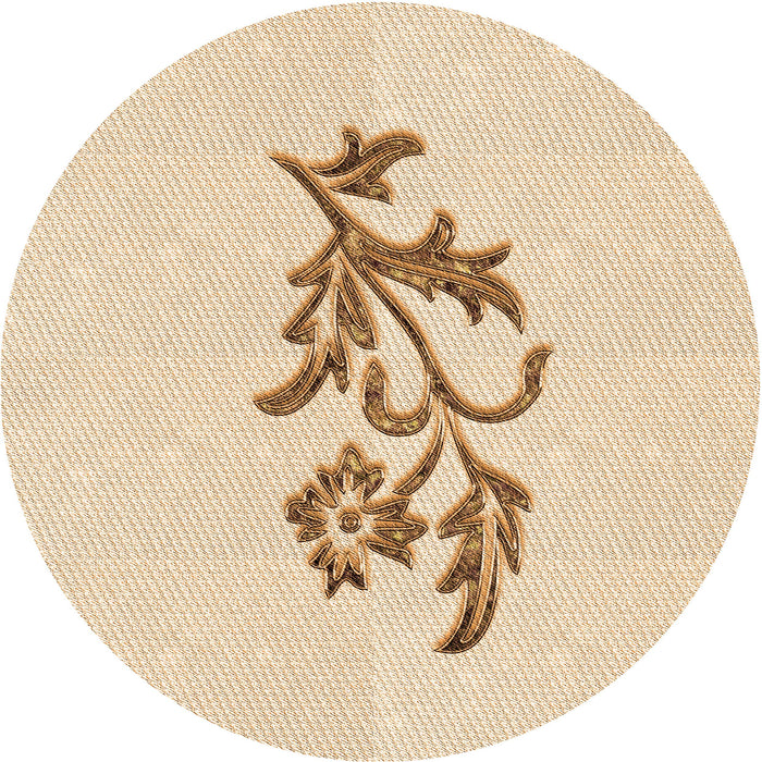 Square Patterned Moccasin Beige Rug, pat915org