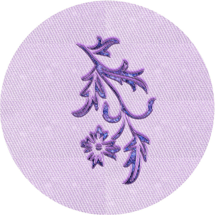 Square Machine Washable Transitional Bright Lilac Purple Rug in a Living Room, wshpat915pur