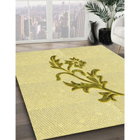Patterned Sun Yellow Rug, pat915yw