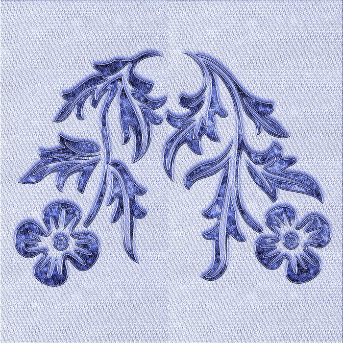 Round Patterned Lavender Blue Rug, pat916blu