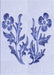 Patterned Lavender Blue Rug, pat916blu