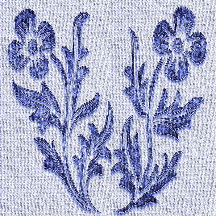 Machine Washable Transitional Lavender Blue Rug, wshpat916blu